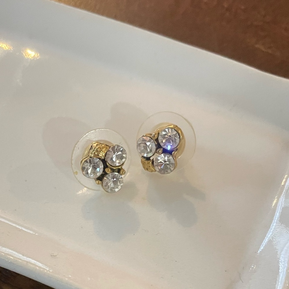 Anthropologie Crystal Cluster Stud Earrings
